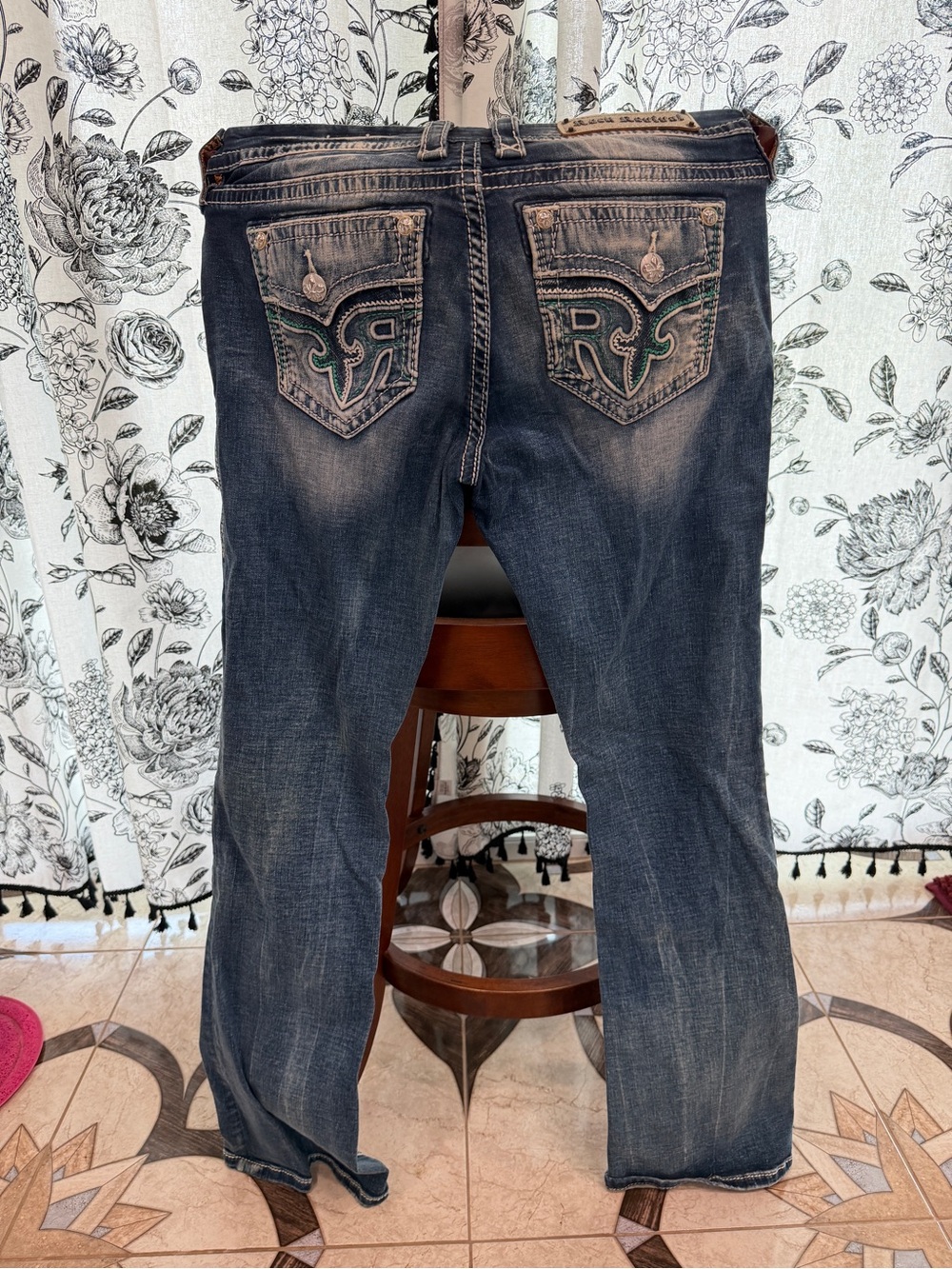 Women’s ROCK REVIVAL Dark Wash Blue Jeans